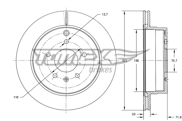 TOMEX Brakes Bremsscheibe